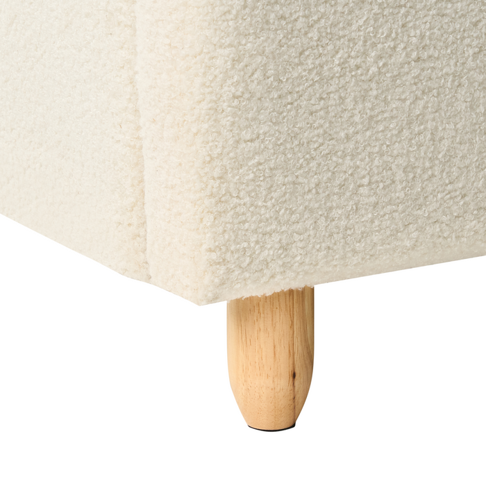 Beliani-BELLEVUE-Eenpersoonsbed-Gebroken wit-90 x 200 cm-Bouclé