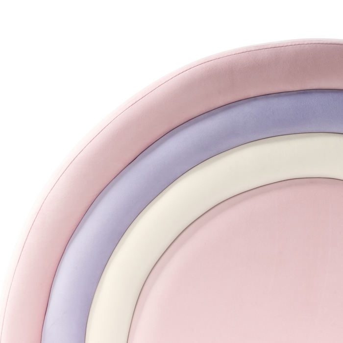 Beliani - LANDEILLAU - Eenpersoonsbed - Roze - 90 x 200 cm - Fluweel