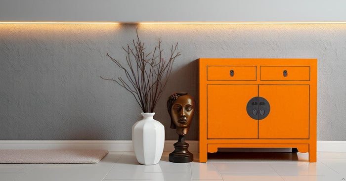 Fine Asianliving Chinese Kast Oranje Oasis-