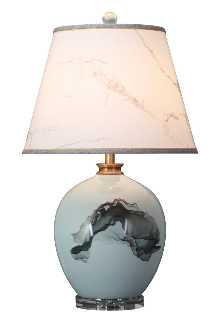 Fine Asianliving Chinese Tafellamp met Kap Keramiek