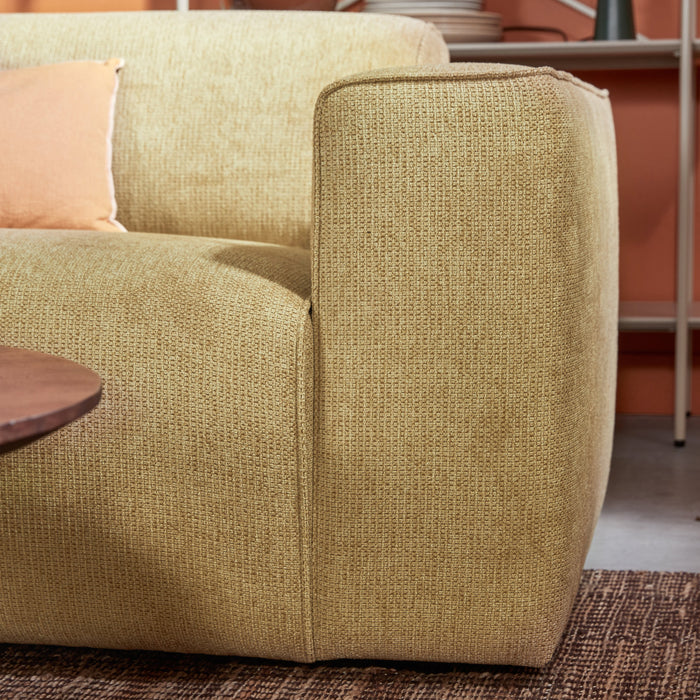 by fonQ Stretch Hoekbank Links - Zand Geel