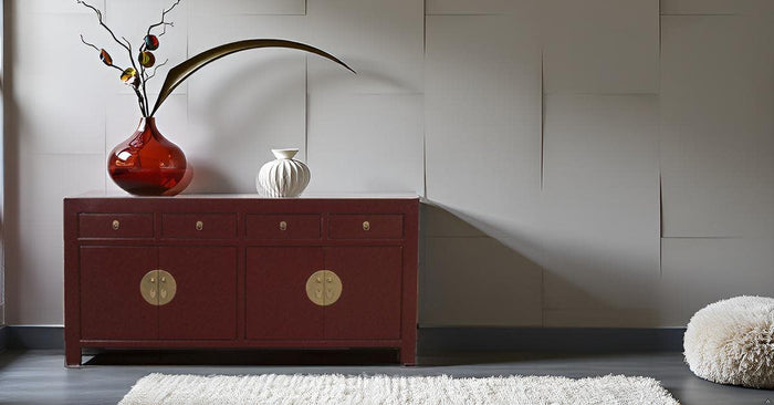 Fine Asianliving Chinees Dressoir Scarlet Rood