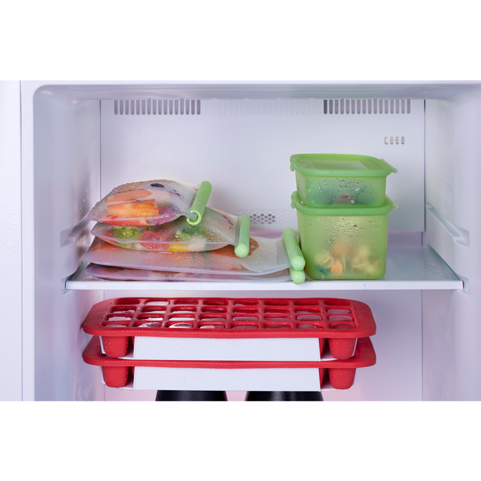 Vershoudzak Plat, set van 3, 0,5 L + 1 L + 1,5 L, Herbruikbaar - Green