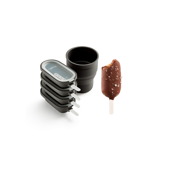 IJslolly Vormen klassiek, 4 st. met beker - Brown