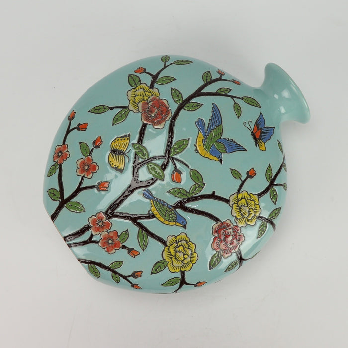 Fine Asianliving Chinese Vaas Porselein Blauw Vogels