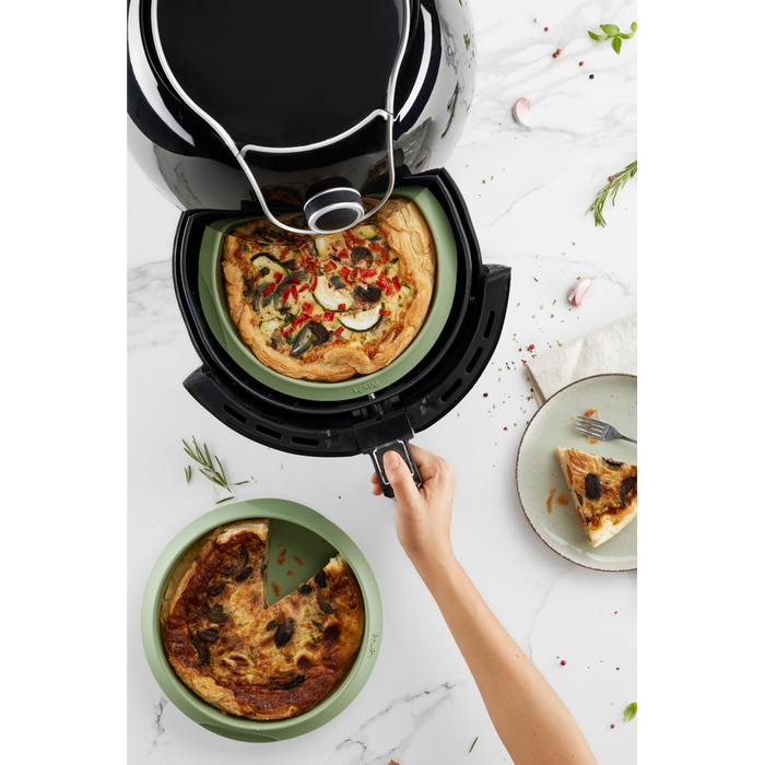 Airfryer Set, met bakvorm, keukentang en bakkwast - Green