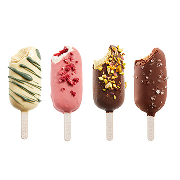 IJslolly Vormen klassiek, 4 st. met beker - Brown