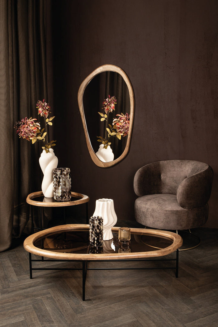 PTMD Neelix Natural rubberwood organic mirror L