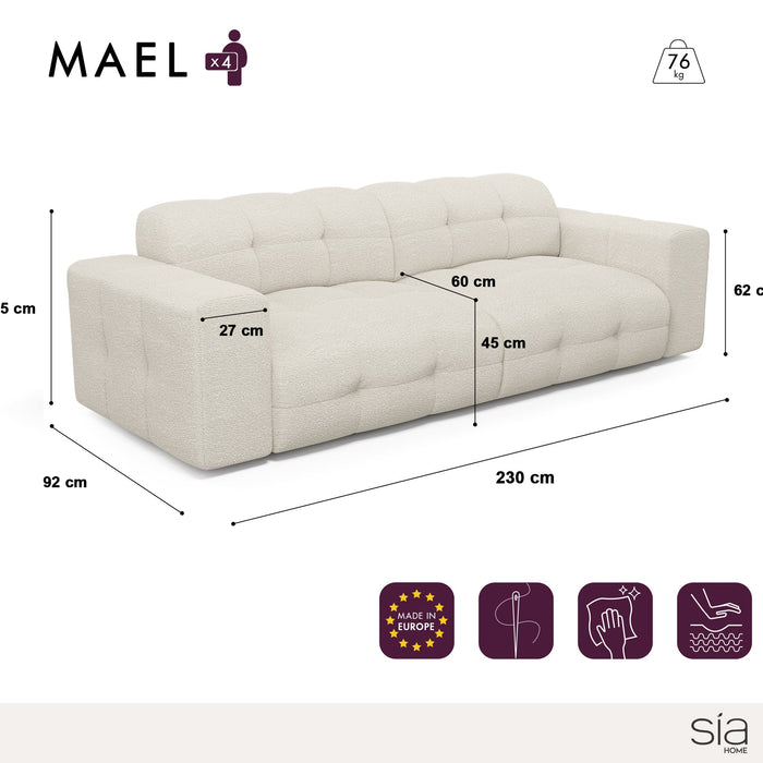 4-zitsbank in antracietgrijs reliëfffluweel