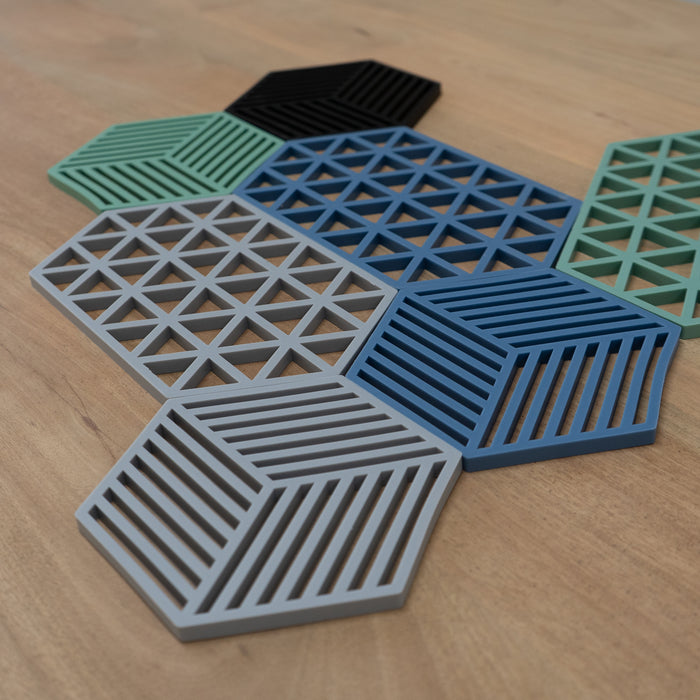 Krumble Pannenonderzetter Hexagon - Groen - Set van 2