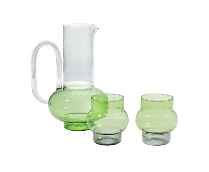 Bump Short glazen set van 2 groen