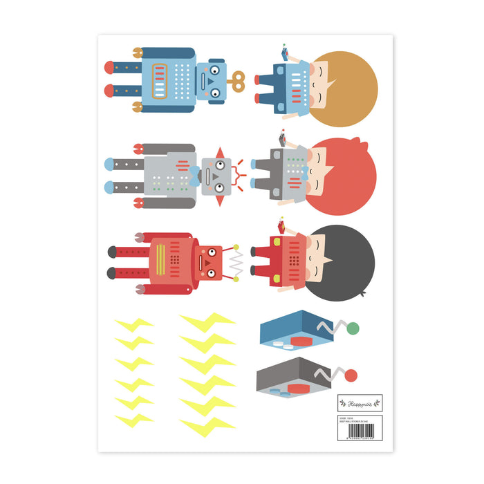 Beep Muursticker 29,7x42 cm Happynois, Veelkleurig, Mat vinyl, de kwaliteit van