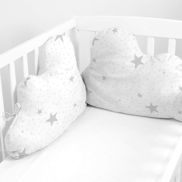 Little star Hoofdbeschermer 60x40 cm Grijs Basic Kids, Grijs, 100% katoen, de kwaliteit van 150 hilos