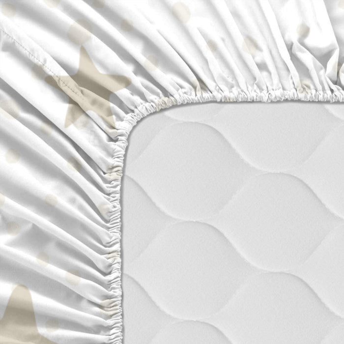 Little star Hoeslaken Beige Basic Kids, Beige, 100% katoen, de kwaliteit van 150 TC