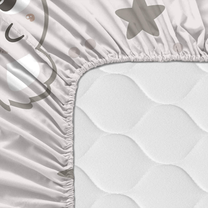 Baby koala Hoeslaken wieg Moshi Moshi, Veelkleurig, 100% katoen, de kwaliteit van 150 TC