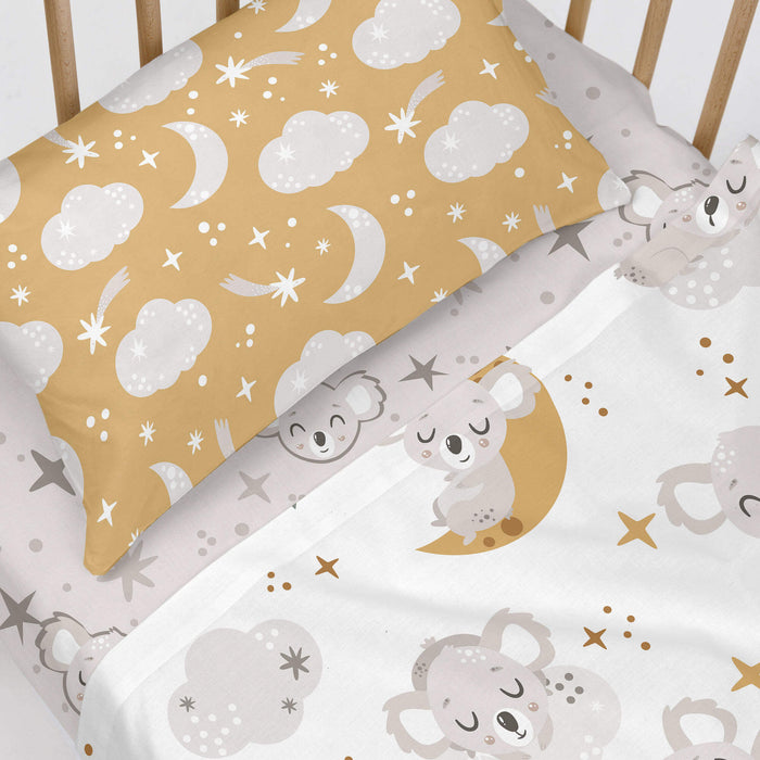 Baby koala Hoeslaken wieg Moshi Moshi, Veelkleurig, 100% katoen, de kwaliteit van 150 TC