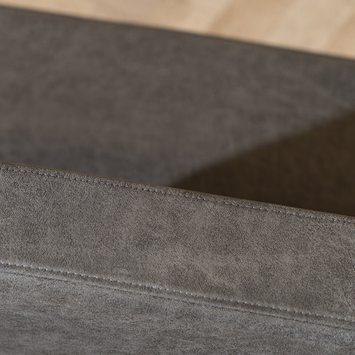 Bronx71 Industriële eetkamerbank Espen antraciet eco-leer 190 cm