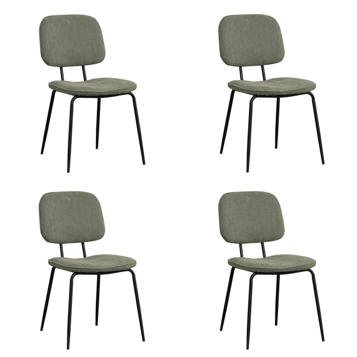 Bronx71 Scandinavische eetkamerstoel Ivar gerecyclede stof groen -