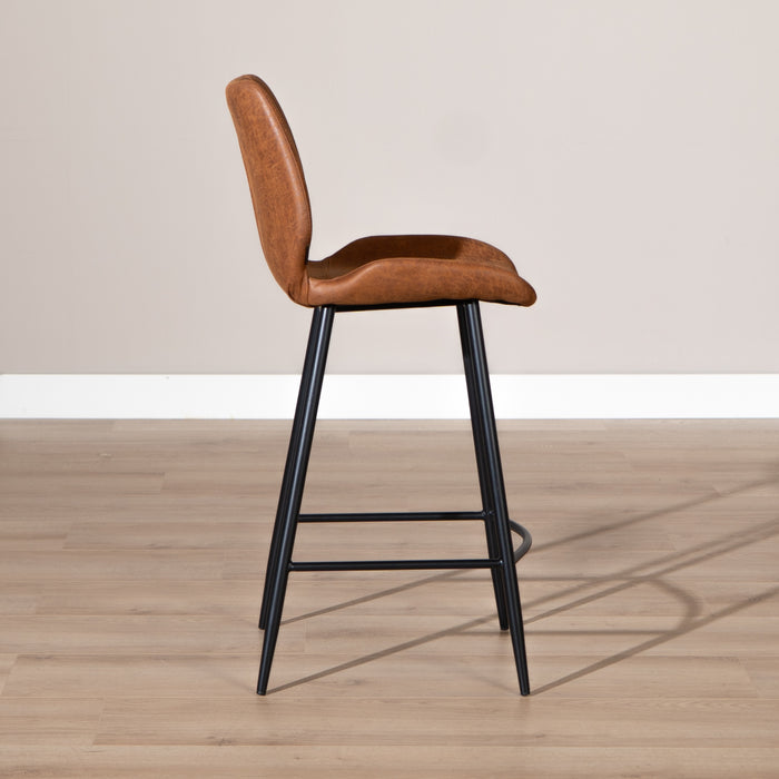 Bronx71 Industriële barkruk Barrel cognac eco-leer 69 cm