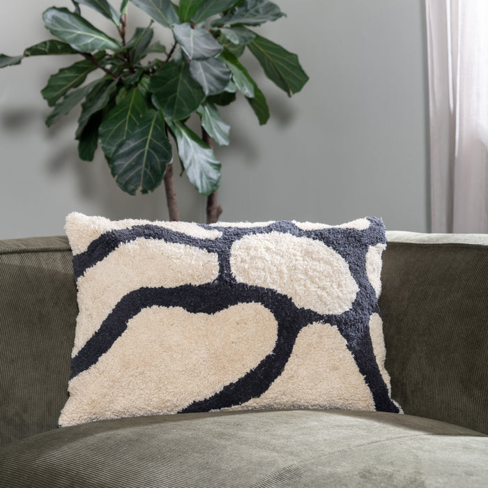 by fonQ Flora Sierkussen 40 x 60 cm - Zwart