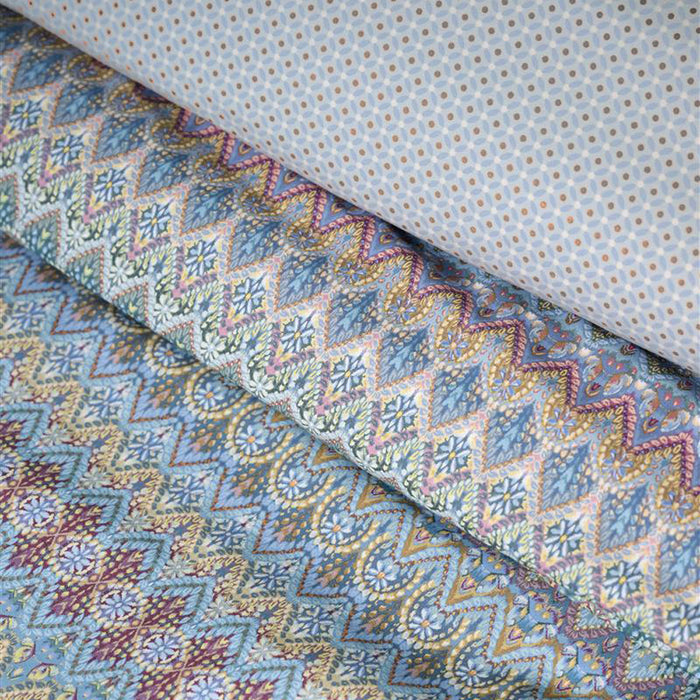 Pip Studio Ashanti Dekbedovertrek 140 x 200/220 cm - Blauw