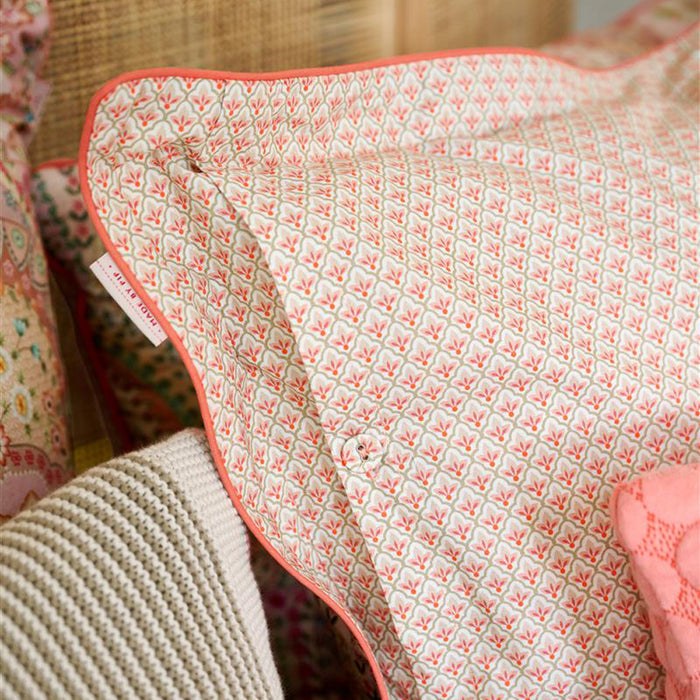 Pip Studio Jabali Flower Dekbedovertrek - 140 x 200/220 cm - Coral