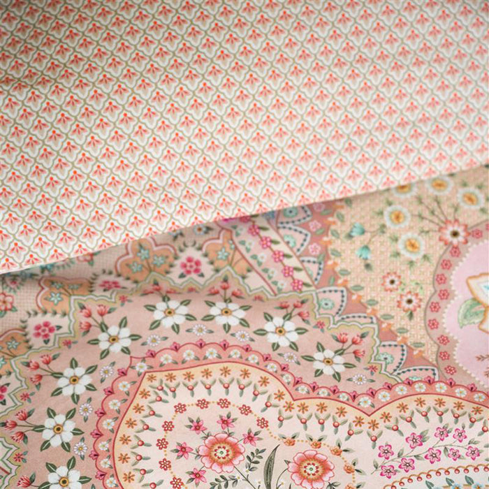 Pip Studio Jabali Flower Dekbedovertrek - 140 x 200/220 cm - Coral