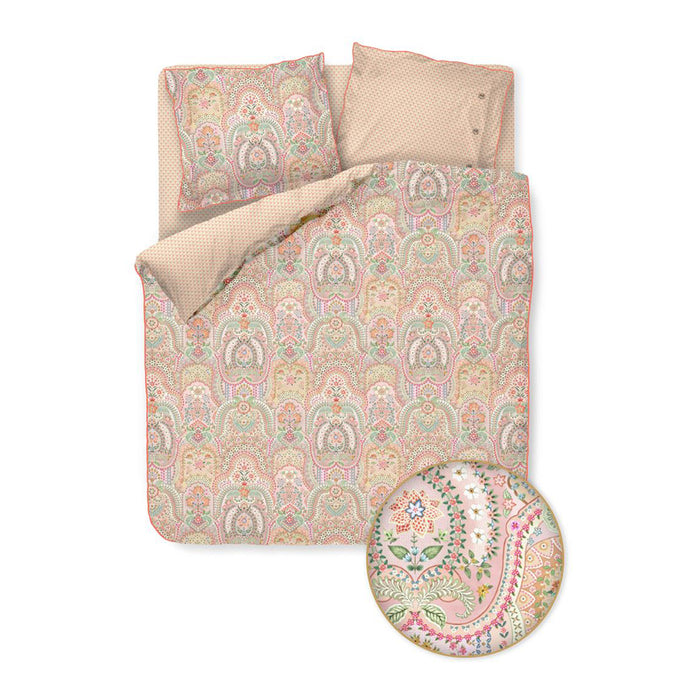 Pip Studio Jabali Flower Dekbedovertrek 260 x 200/220 cm - Coral