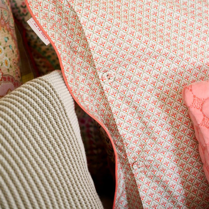 Pip Studio Jabali Flower Dekbedovertrek 260 x 200/220 cm - Coral