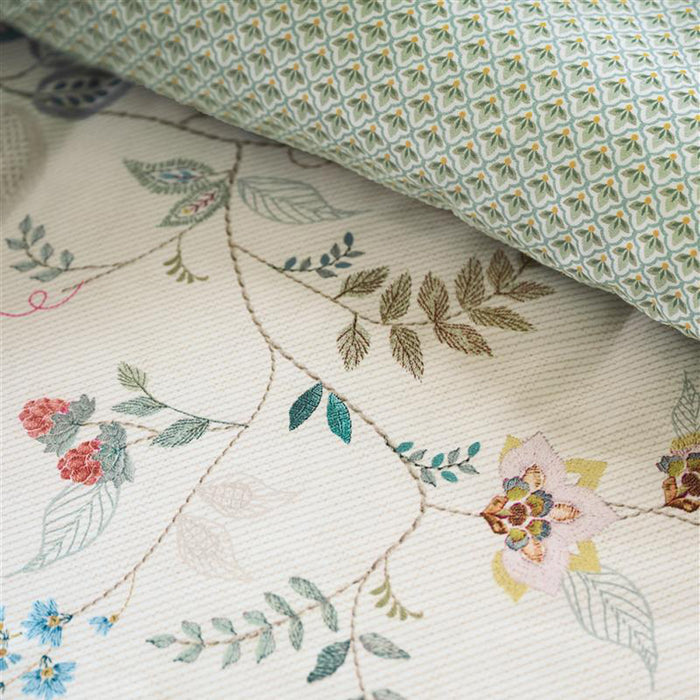 Pip Studio Kili Flower Dekbedovertrek 200 x 200/220 cm - Wit