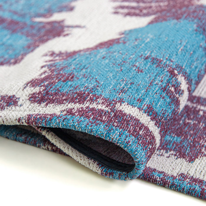 Lola & Moi Ikat Vloerkleed 80 x 150 cm - Blue Duck