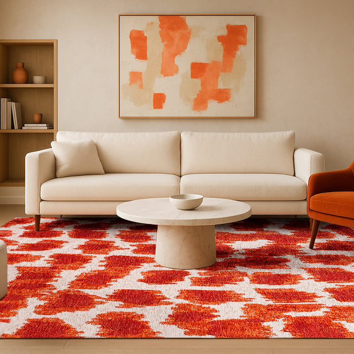 Lola & Moi Ikat Vloerkleed 140 x 200 cm - Gold Blood