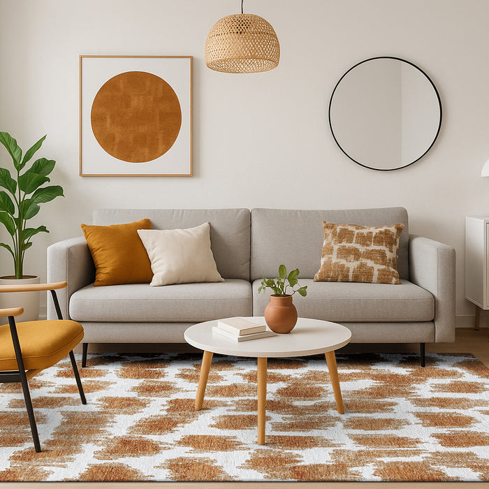 Lola & Moi Ikat Vloerkleed 140 x 200 cm - Golden Sand