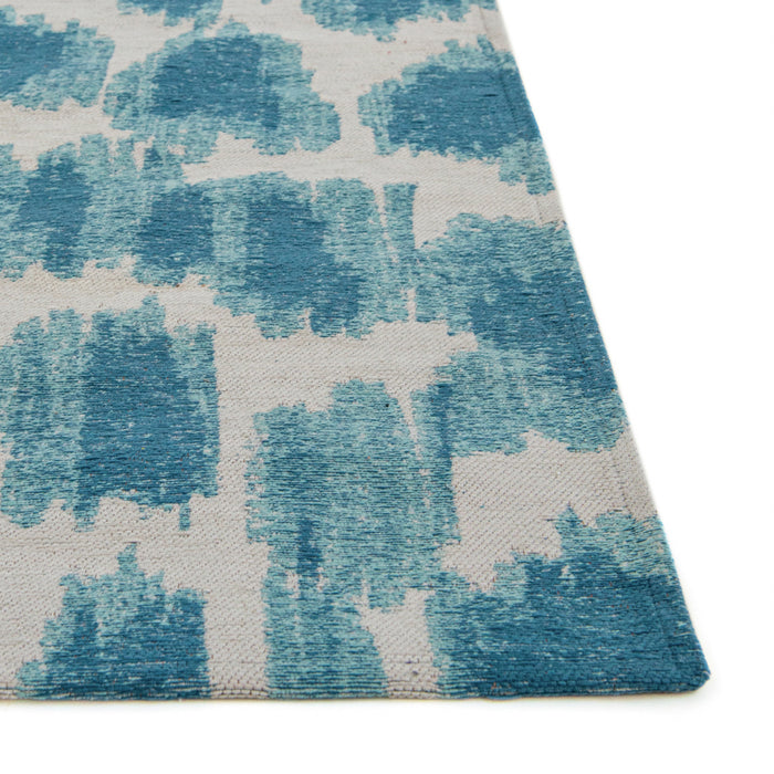 Lola & Moi Ikat Vloerkleed 200 x 280 cm - Summer Blue