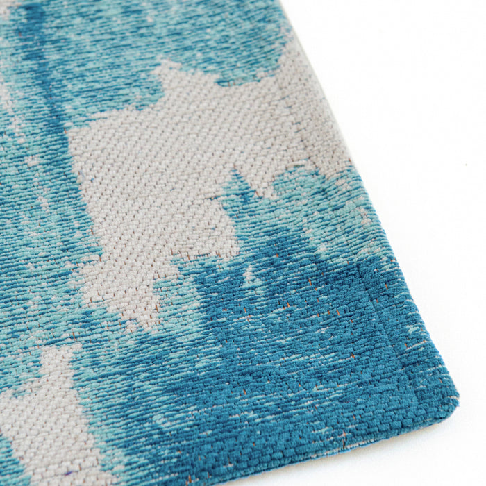 Lola & Moi Ikat Vloerkleed 240 x 340 cm - Summer Blue