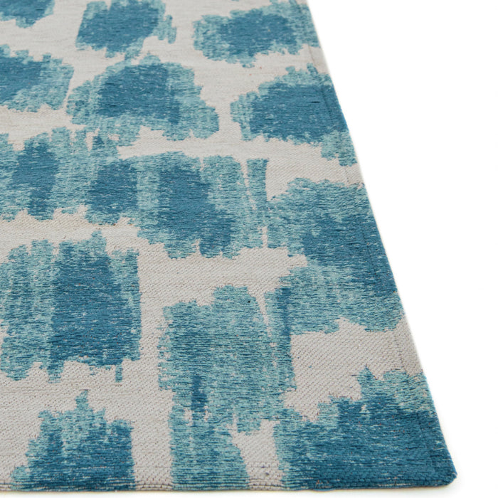 Lola & Moi Ikat Vloerkleed 240 x 340 cm - Summer Blue