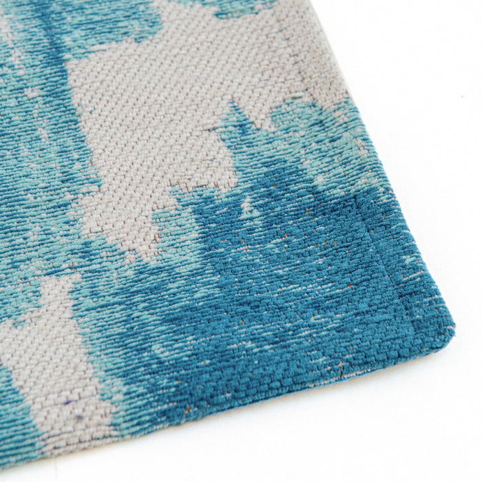 Lola & Moi Ikat Vloerkleed 80 x 150 cm - Summer Blue