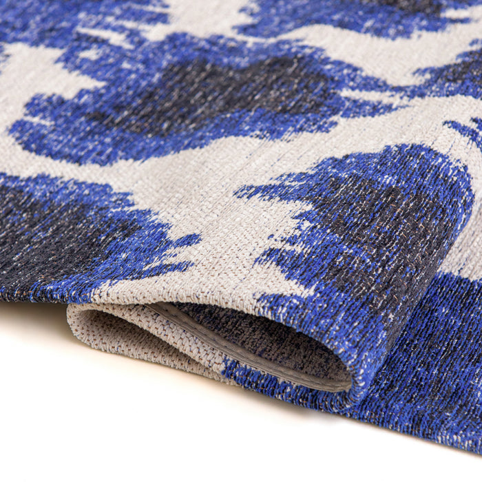 Lola & Moi Ikat Vloerkleed 170 x 240 cm - Ultramarine