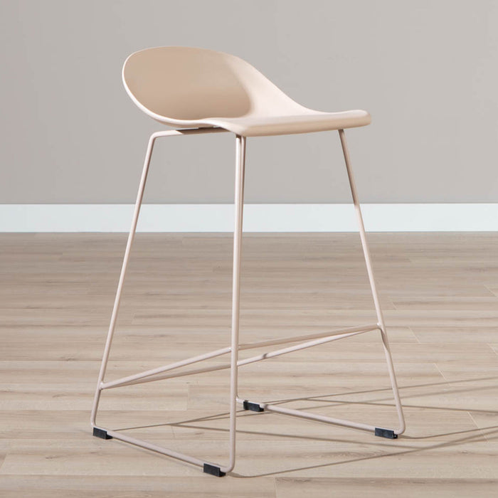 Bronx71 Scandinavische Barkruk Ellen taupe 66cm - Barkrukken set van 2