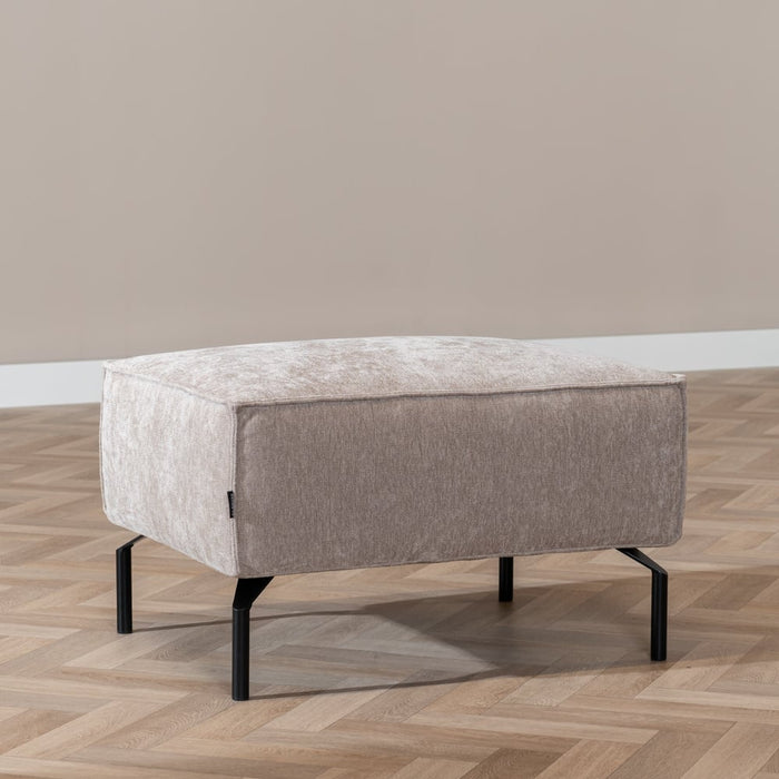 Bronx71 Hocker Kansas stof gemêleerd taupe