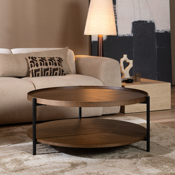 Bronx71 Salontafel Rio Ø90 cm rustiek eiken