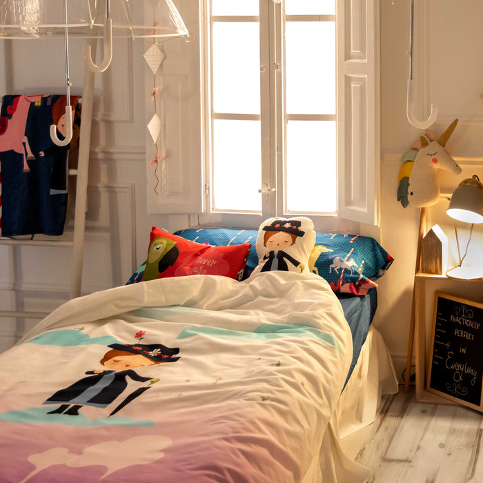 Nanny Dekbedovertrek 2-delig Mr Fox, Veelkleurig, 100% katoen, de kwaliteit van 150 hilos