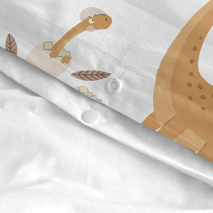 Dino family Dekbedovertrek 2-delig 100x135 cm (Ledikant) Moshi Moshi, Veelkleurig, 100% katoen, de kwaliteit van 150 TC