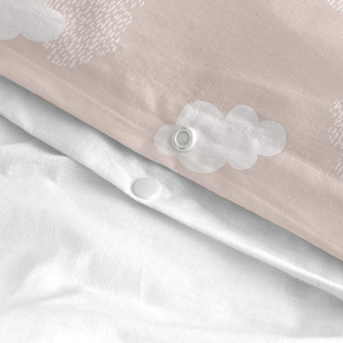 Clouds Dekbedovertrek 2-delig Roze Basic Kids, Rosa, 100% katoen, de kwaliteit van 150 hilos