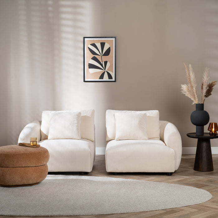 Bronx71 3-zitsbank Isa chenille off white