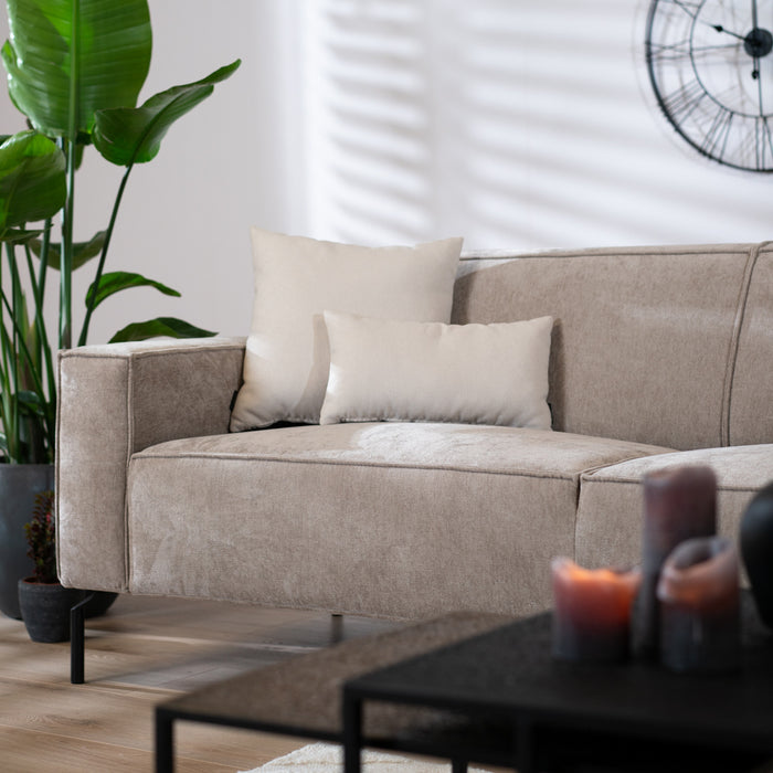 Bronx71 3-zitsbank Kansas stof gemêleerd taupe