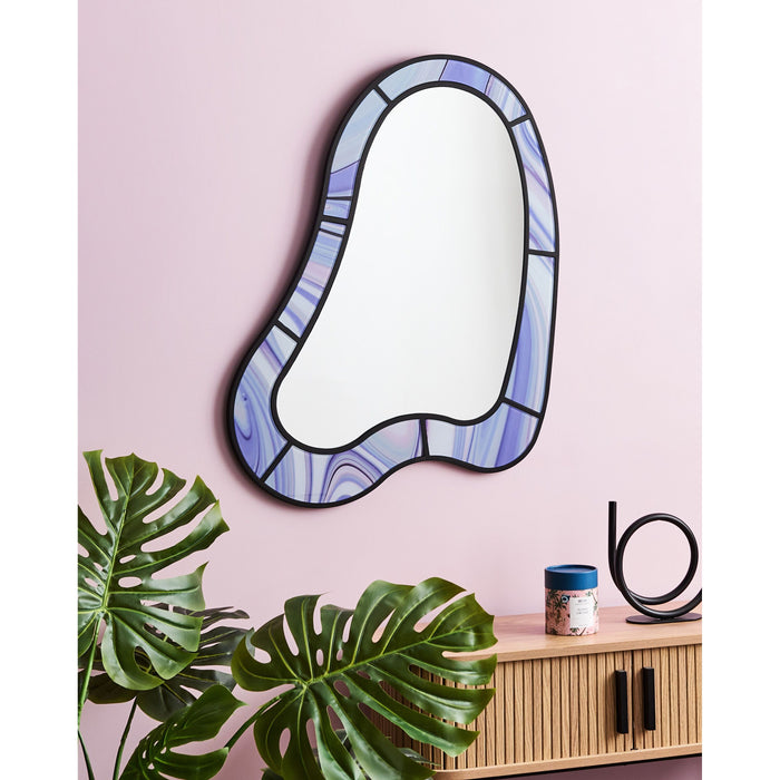 Beliani - MONTSEC - Wandspiegel - Violet - Glas|MDF