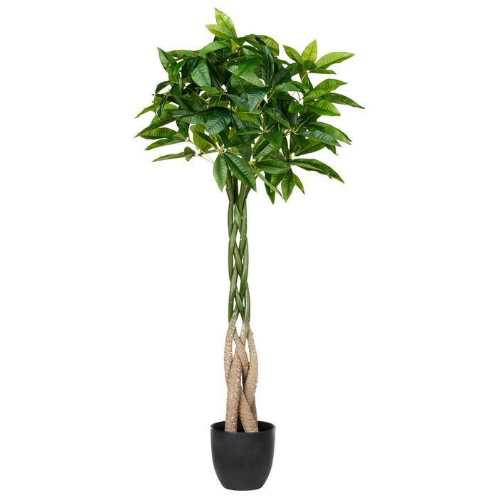 Beliani - PACHIRA TREE - Kunstplant - Groen - 120 cm - Kunststof