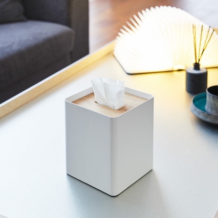 Yamazaki Tissuebox Vierkant - Rin - Wit