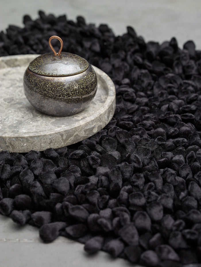 Rocca Badmat Black | 70 x 120 cm | Zwart | Katoen | Polyester